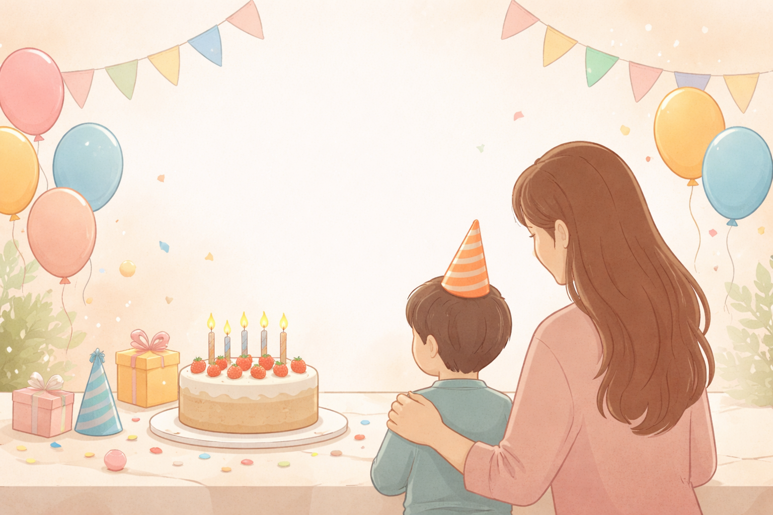 허양임이 아들 승재와 함께 생일을 기념하는 모습