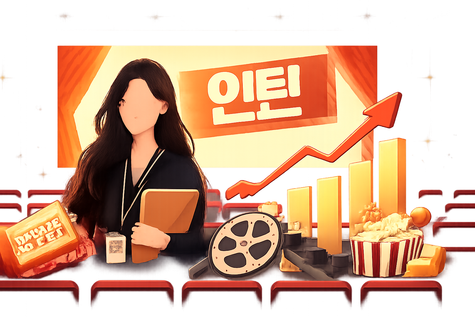 극장 상영관에서 한소희와 최민식 주연 영화 인턴을 예매하는 장면을 떠올리게 하는 대표 이미지