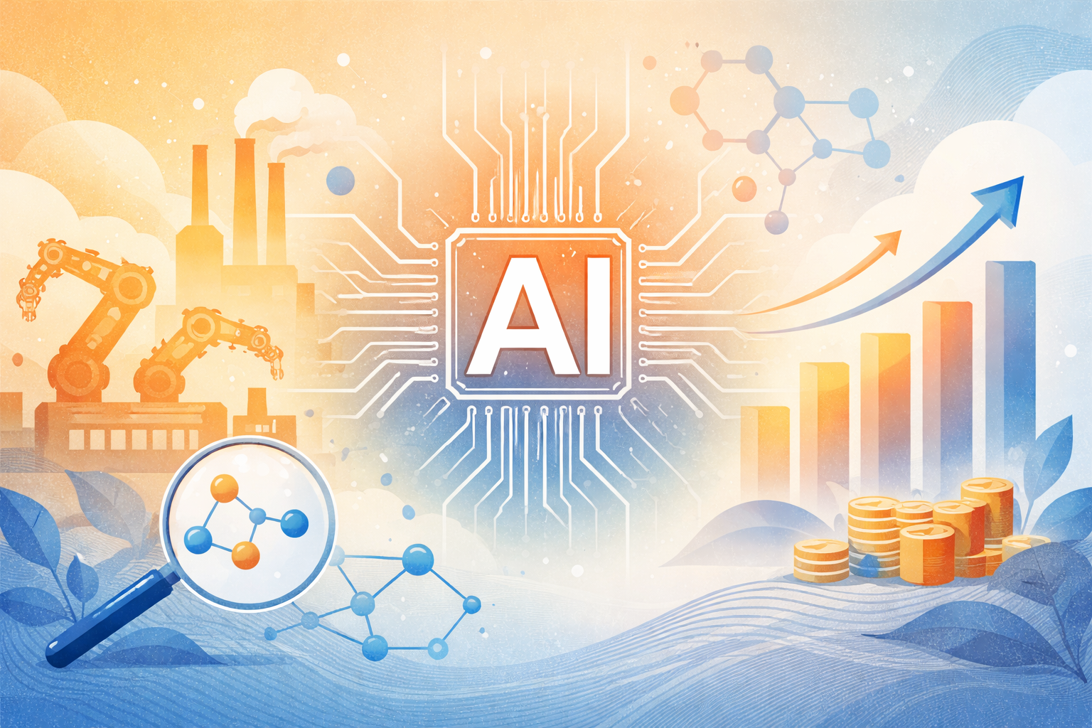 LG 전문가 AI가 제조·금융·과학 현장에서 활용되는 모습을 설명하는 대표 이미지