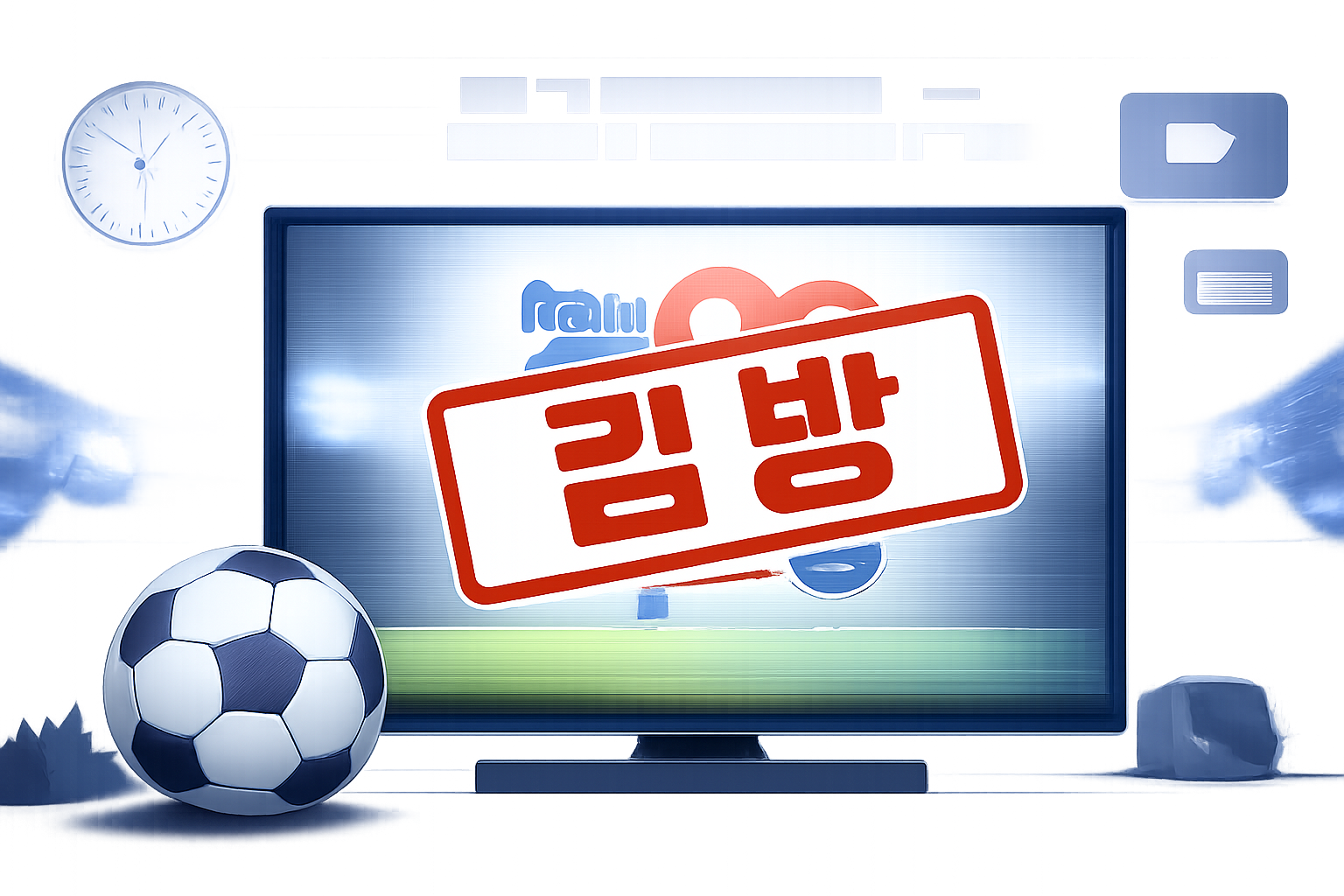 아시안게임 축구 중계로 결방 안내가 표시된 TV 편성표 화면