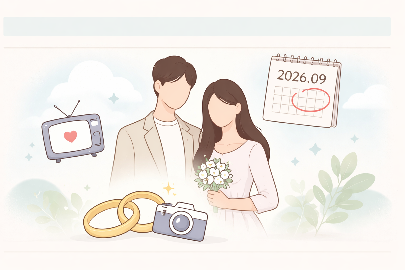 배우 이지연과 나는솔로 21기 영철의 결혼 소식을 전하는 대표 이미지