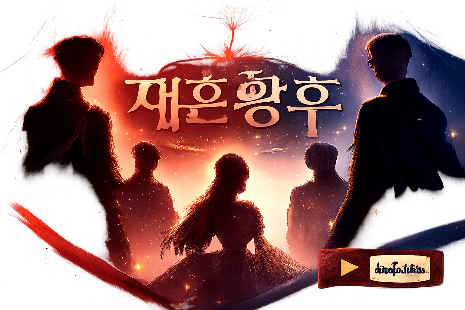 디즈니+ 오리지널 드라마 재혼황후의 주연 캐릭터와 궁중 로맨스 분위기를 담은 대표 이미지